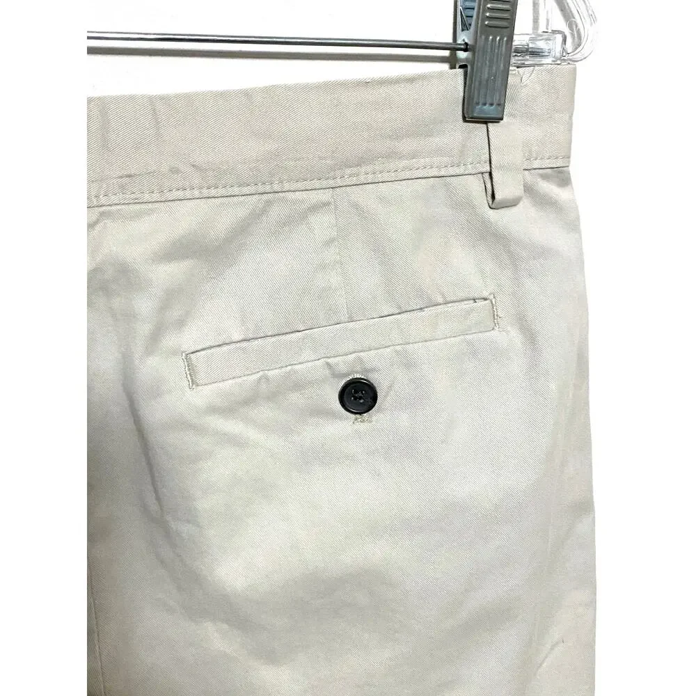 Banana Republic Aiden Shorts Gray Chino Khaki Mens 30 Preppy Summer Golf Classic